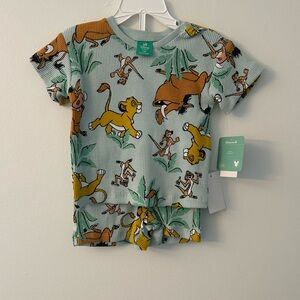 Disney Baby Outfit with Simba and Friends - Green and Yellow